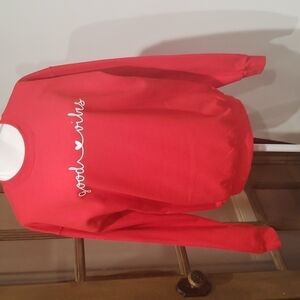 𝅺good ♥ Vibes Sweater Gildan  One Color Transfer Nwot